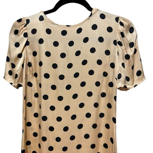 Revolve Dress Forum Los Angeles Vici Call Me Maybe Peach Polka Dot Midi Dress - Picture 7 of 8